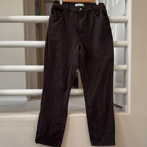 Abercrombie & Fitch Women's Dark Gray Straight Leg Jeans